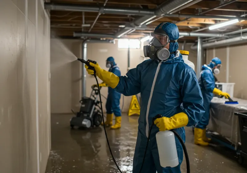 Basement Sanitization and Antimicrobial Treatment process in Wentworth, NC